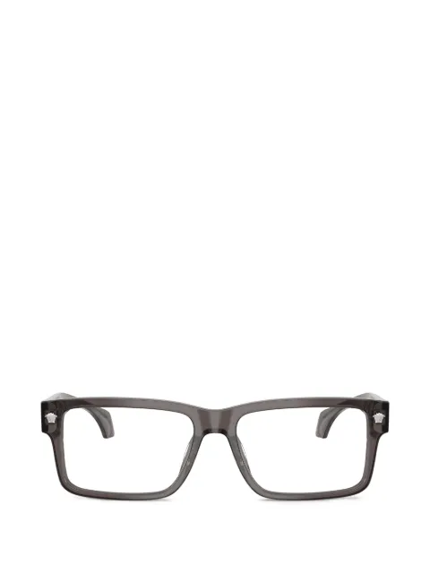 Versace Eyewear Medusa plaque rectangle-frame glasses Grey VE3391U