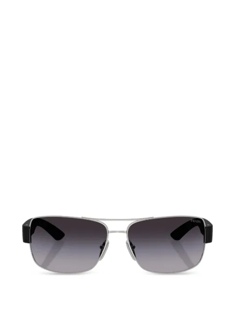 Prada Linea Rossa double-bridge sunglasses Silver SPSB52