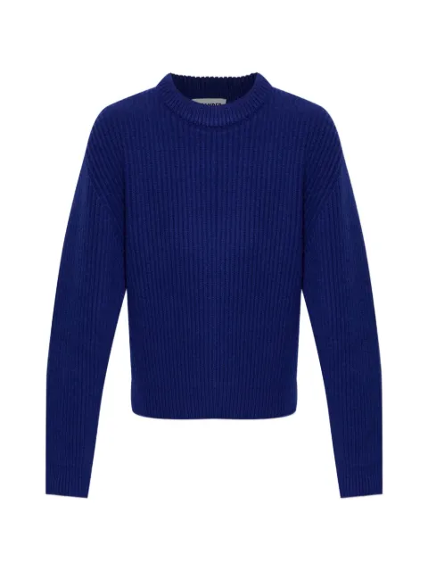 Jil Sander ribbed-knit crew-neck sweater Blue J02GP0290J14848