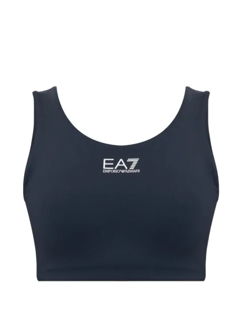 Ea7 Emporio Armani logo-print crop top Blue 7W000230AF12625