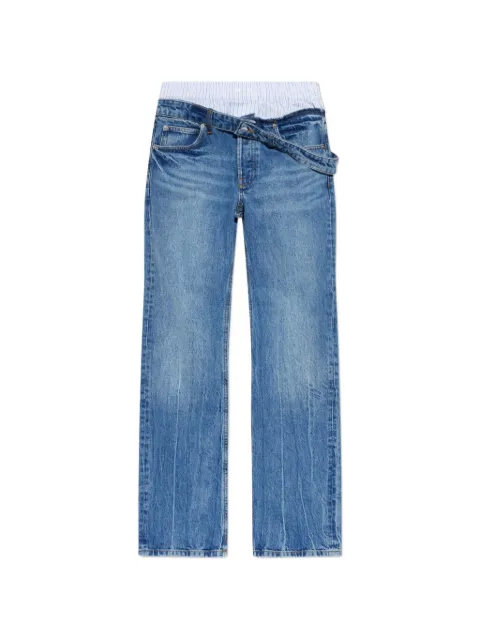 Alexander Wang fold-over layered jeans Blue 4DC3264123