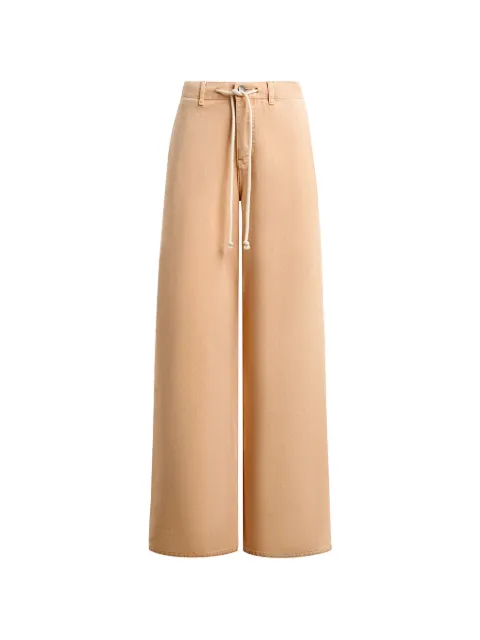 12 STOREEZ drawstring wide-leg jeans Neutrals 136358
