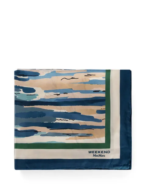 Weekend Max Mara graphic-print scarf Blue 5546064600004