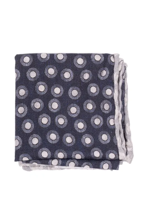 Brunello Cucinelli geometric-print pocket square Blue MX8720091C2425