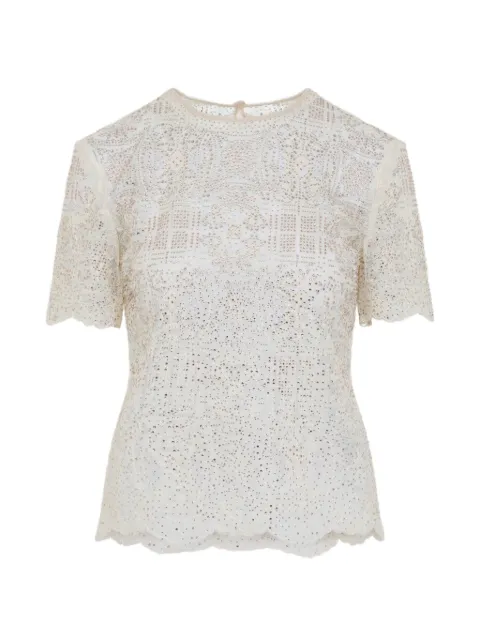 Ermanno Scervino crystal-embellished blouse White D482L773CTUGB