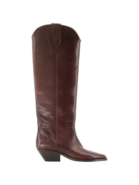 ISABEL MARANT Denvee leather cowboy boots Brown BT0001FAD3A33S