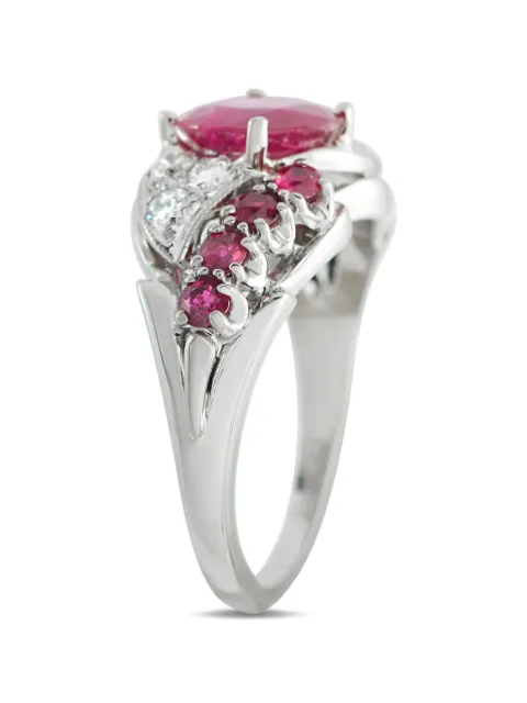 LB Exclusive ruby and diamond ring Silver MF21051826