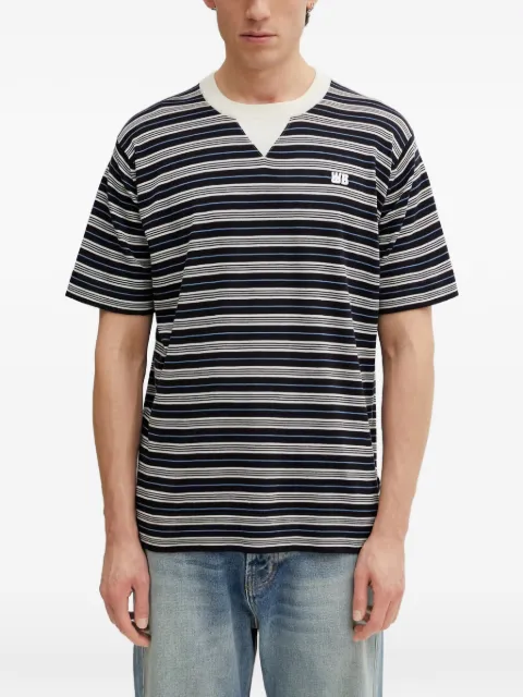 Wales Bonner Song horizontal-striped T-shirt Blue US26KNS4878WO05516