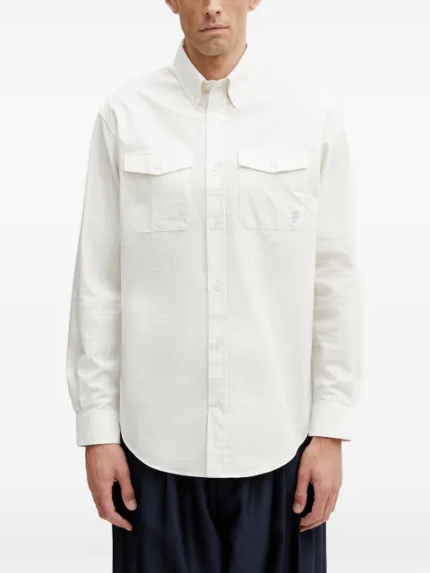 Drôle De Monsieur check-pattern button-down shirt Neutrals KSH252CO272