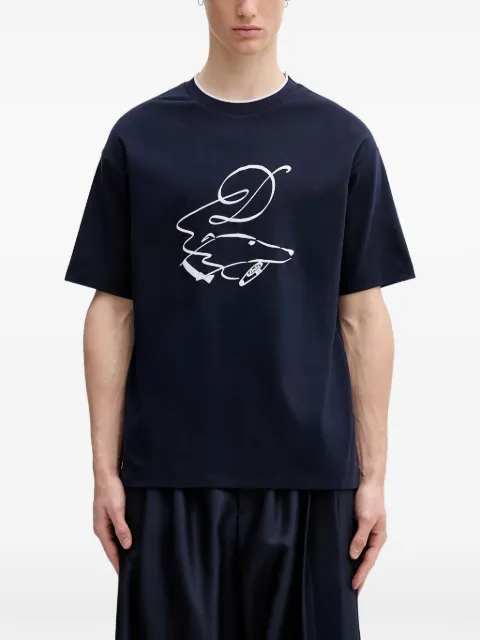 Drôle De Monsieur graphic-print T-shirt Blue LTS332CO002