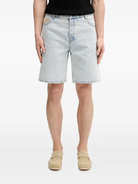 Drôle De Monsieur corduroy-trim shorts Blue PERMBS150