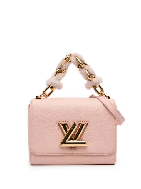 Louis Vuitton Pre-Owned 2021-2026 Taurillon Shearling Braided Handle Twist PM satchel Pink OQ6YL8MRRCJLW6O0