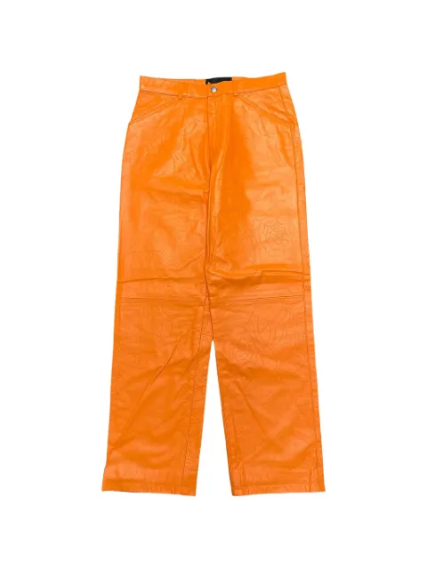 SP5DER button-fastening trousers Orange SP5DER425