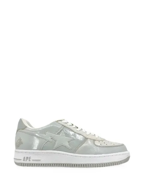 A BATHING APE® Bapesta FS-001 patent-leather sneakers Grey 646