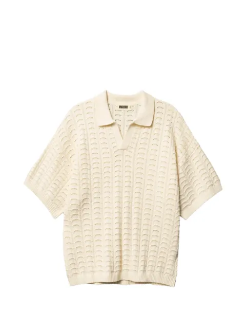Woodbird WBShimo Wave crochet-knit T-shirt Neutrals 261680026O