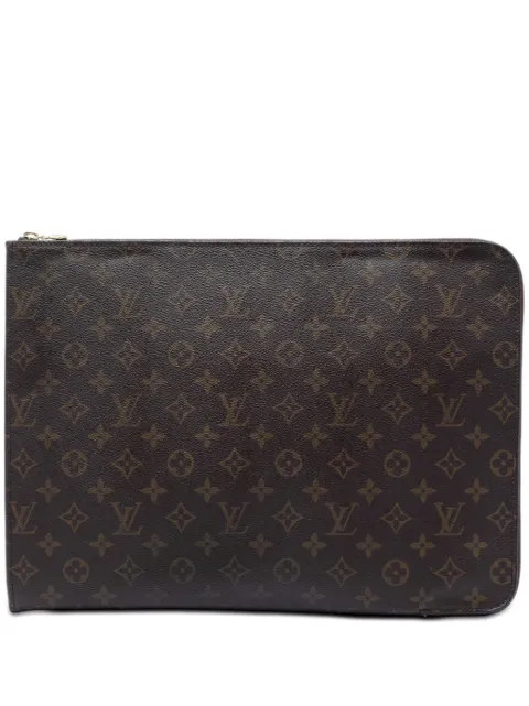 Louis Vuitton Pre-Owned 1990 Monogram Poche Documents Portfolio business bag Brown D0QISDS9R5UF50FL
