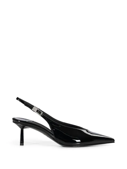 Le Silla embellished-buckle slingback pumps Black 4225C060BLPPGSL