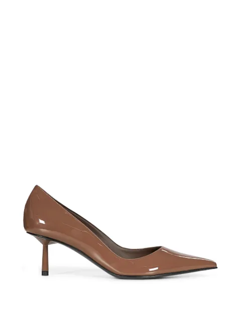 Le Silla patent-finish pointed-toe pumps Brown 4212Z060L3PPGSM