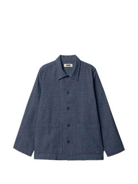 Woodbird Blade Needle patch-pockets shirt jacket Blue 261690704