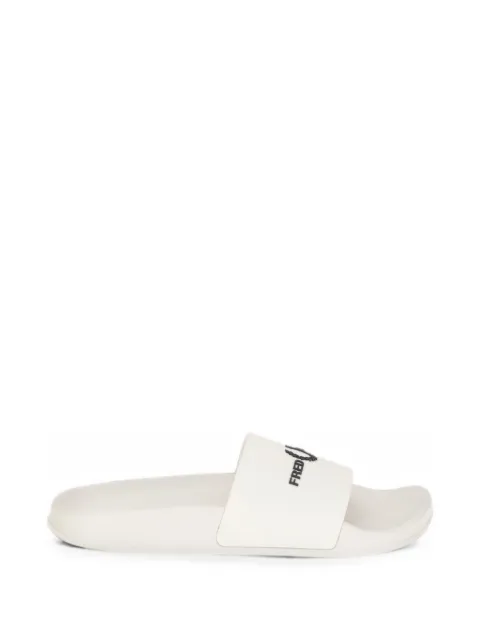 Fred Perry logo-print slides White B2320