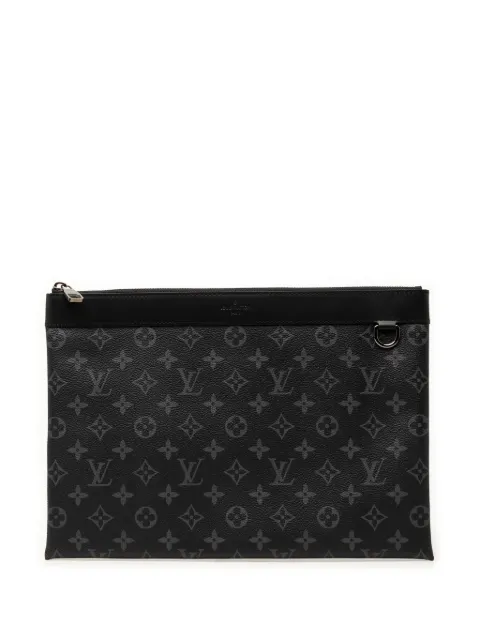 Louis Vuitton Pre-Owned 2021-2026 Monogram Eclipse Discovery Pochette GM clutch bag Black 3HJEU56I114B5ZR0