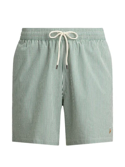 Polo Ralph Lauren striped seersucker swim trunks Green 710957784