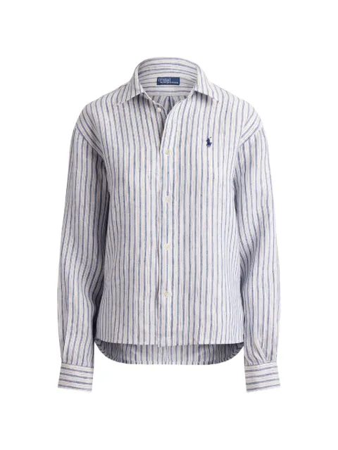 Polo Ralph Lauren gingham-pattern Pony-embroidered shirt White 211935130