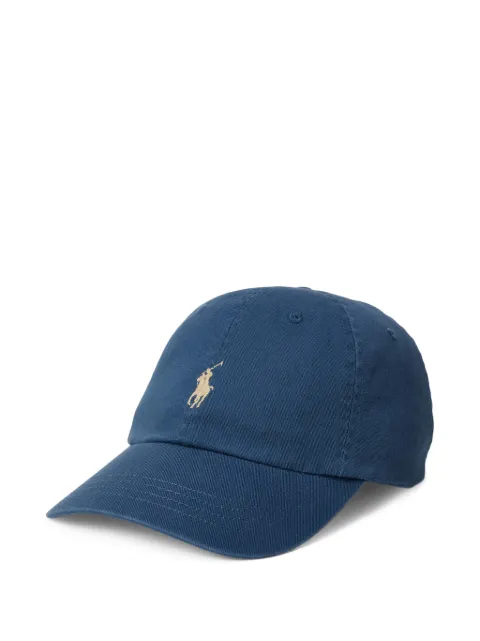 Polo Ralph Lauren Pony-embroidered cotton-chino baseball cap Blue 211912843