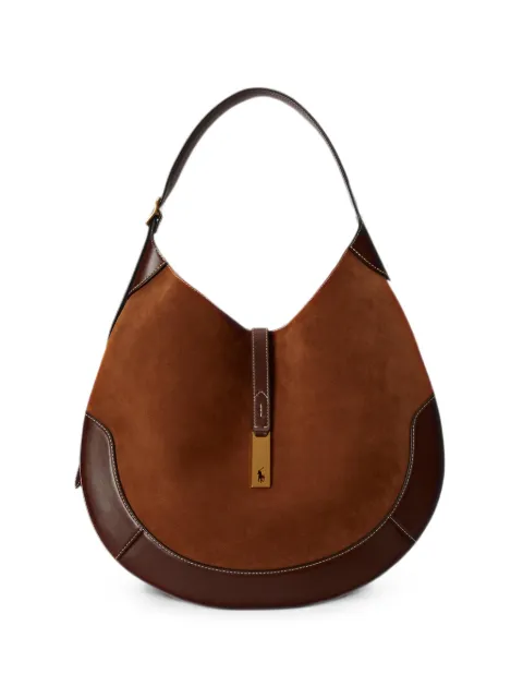 Polo Ralph Lauren large Polo ID saddle shoulder bag Brown 428938748