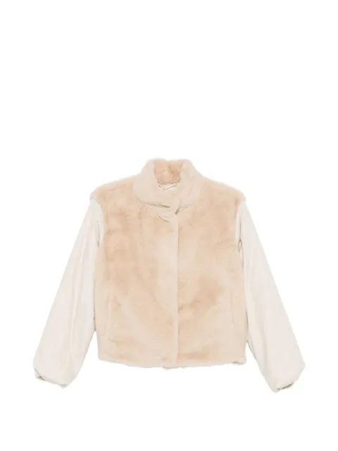 Herno faux-fur panelled jacket Neutrals GI00054DR12896