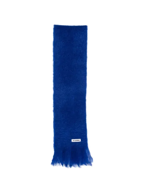 Jil Sander logo-patch scarf Blue J02TE0113J40041