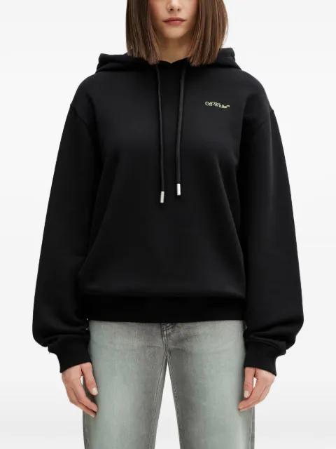 Off-White Arrows floral-embroidered hoodie Black 2BB035S26FLE003W023