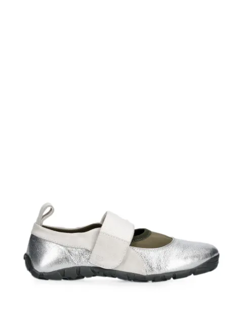 Wales Bonner metallic touch-strap ballet flats Silver WBW46030A23065052