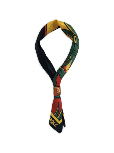 Drôle De Monsieur graphic-print scarf Black KBA025SE007