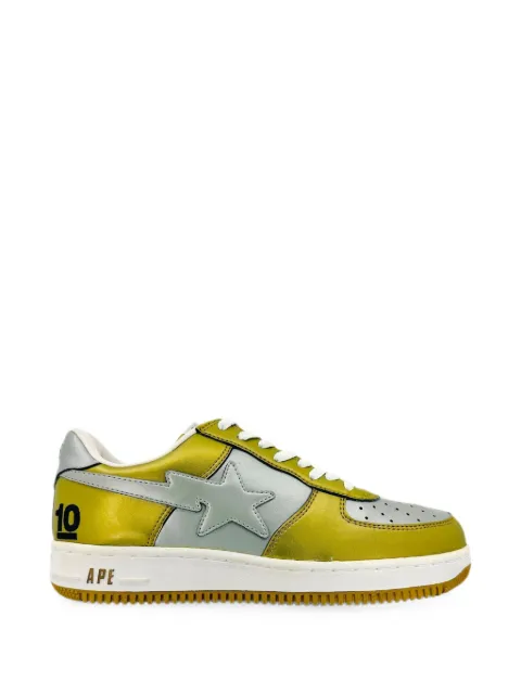 A BATHING APE® Bapesta 10th Anniversary metallic sneakers Gold 225