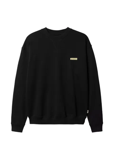 Woodbird Cane Lion logo-print cotton sweater Black 261660001