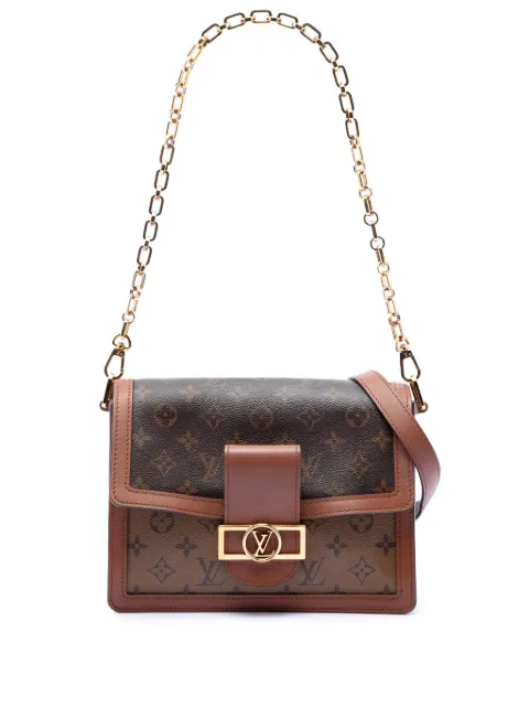 Louis Vuitton Pre-Owned 2020 Monogram Reverse Dauphine MM satchel Brown ECD4DKG38K3Z9E94