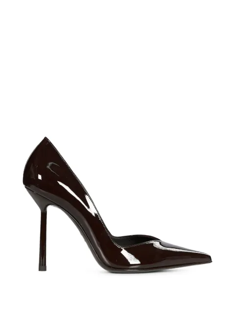 Le Silla Vivienne patent-finish pointed-toe pumps Brown 4216D090BXPPGSM