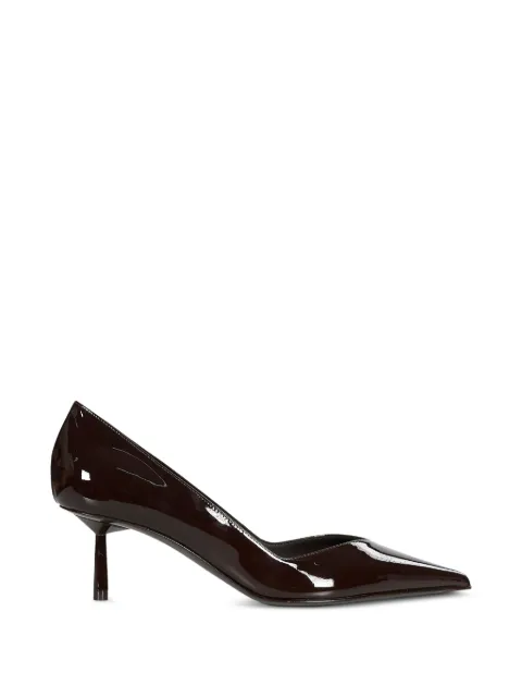 Le Silla patent-finish pointed-toe pumps Brown 4216D060BXPPGSM