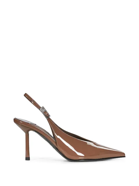 Le Silla crystal-embellished slingback pumps Brown 4225C080BLPPGSM