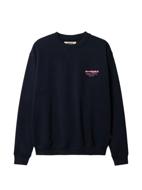 Woodbird Cane Wok graphic-print sweater Blue 2616602376