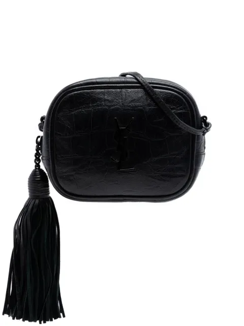 Saint Laurent Pre-Owned 2016 Mini Croc Embossed Leather Blogger Camera Bag crossbody bag Black 89CXPGLT5OLCD49Q