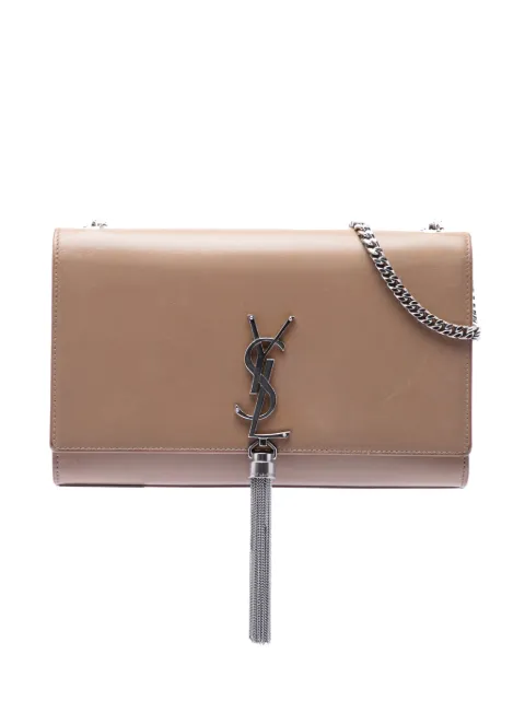 Saint Laurent Pre-Owned 2019 Medium Smooth Calfskin Classic Monogram Kate Tassel crossbody bag Brown 3FJHHUXWQ6S09Z1G