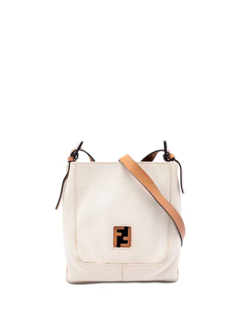 Fendi Pre-Owned 20th Century Canvas FF crossbody bag White 397FSVL8R9PIUO7C