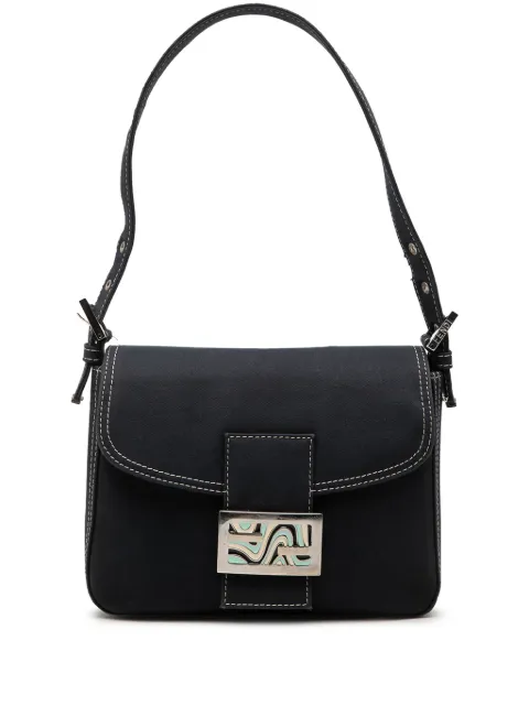 Fendi Pre-Owned 2000-2010 Canvas FF Marble Flap shoulder bag Blue XUEF1EA38I5WC2BX