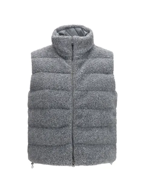 Herno quilted teddy-texture gilet Grey PC00003DR128959410