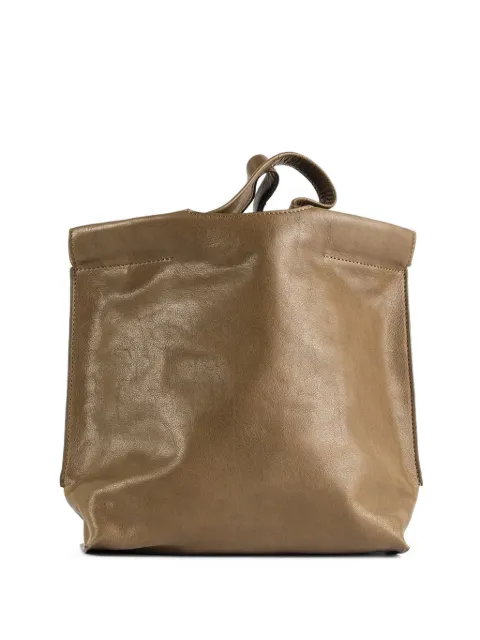 bea mombaers S Shopper Matte leather tote bag Green SHOPPERSMATE