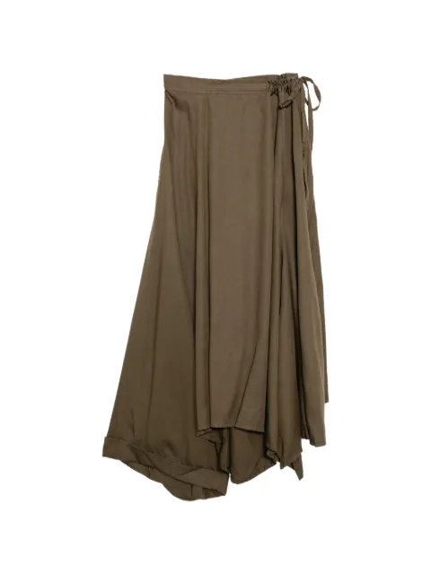 Yohji Yamamoto draped gathered-detail skirt Green FSS66201
