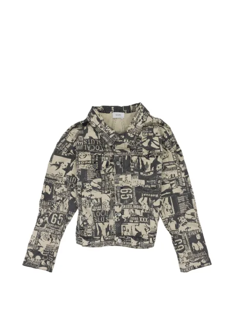 RHUDE graphic-print denim jacket Neutrals RHDMOTW0079