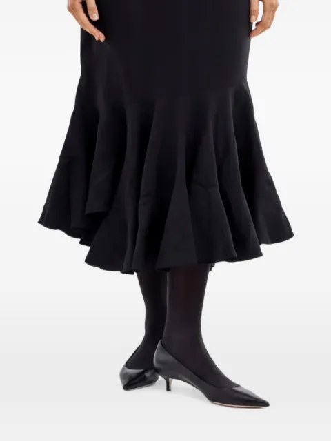 Comme Des Garçons ruffled flared midi skirt Black RPS011